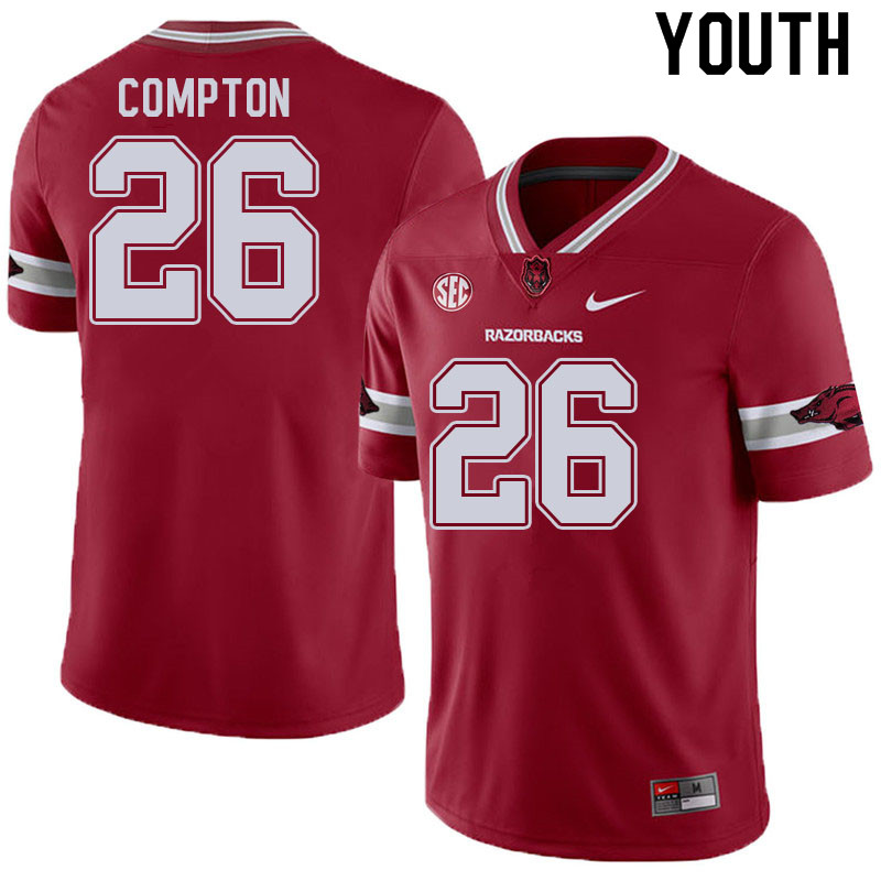 Youth #26 Kevin Compton Arkansas Razorbacks College Football Jerseys Sale-Alternate Cardinal